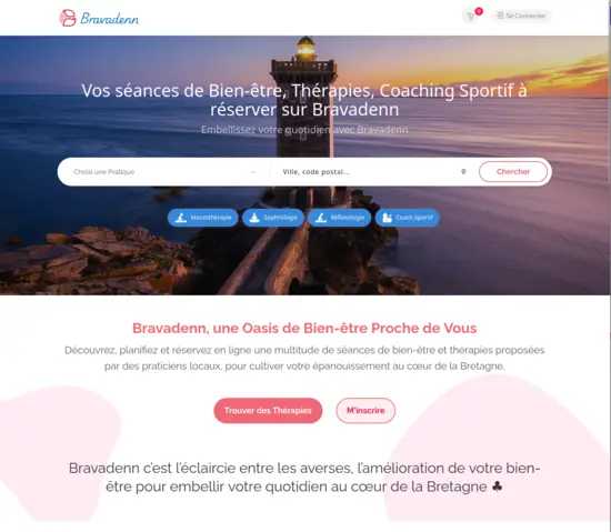 Site Web de Bravadenn - Reserver des Therapie Alternative en ligne